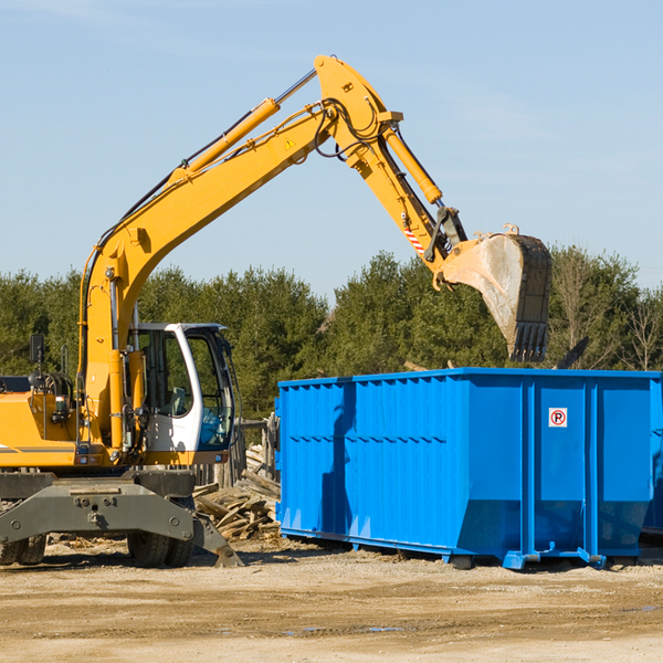 can i choose the location where the residential dumpster will be placed in Pillager Minnesota